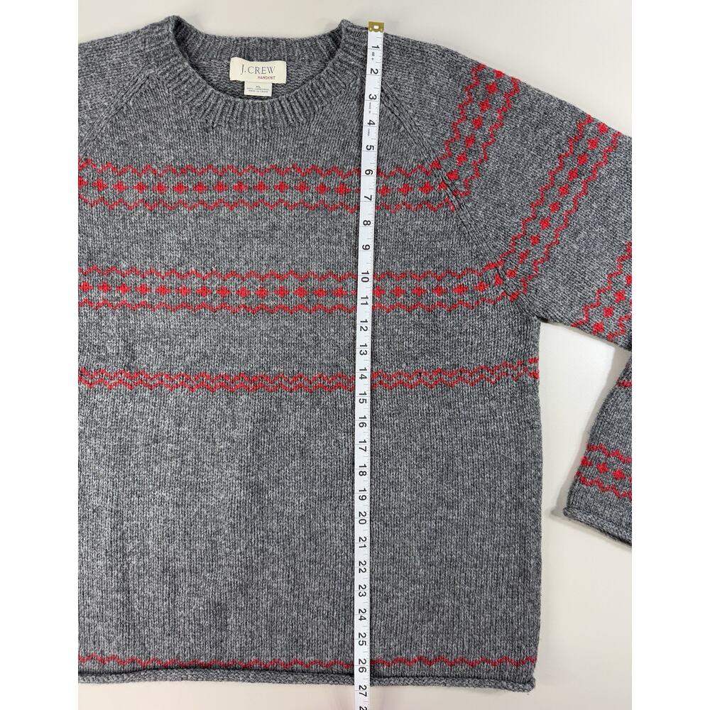 J Crew Mens Handknit Lambswool Sweater XL Apres Ski Retro 80s Grandpa Preppy - Picture 4 of 8